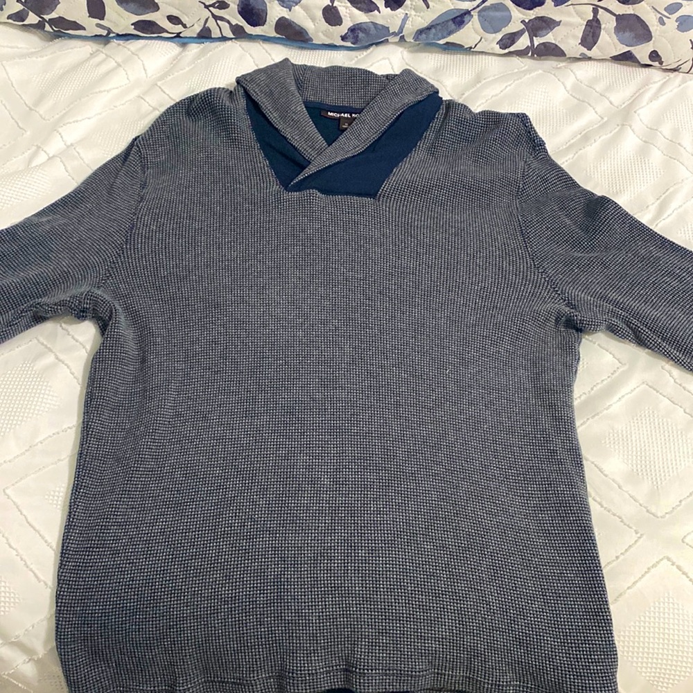 Michel Kors Grey and Navy Blue Sweater/pullover